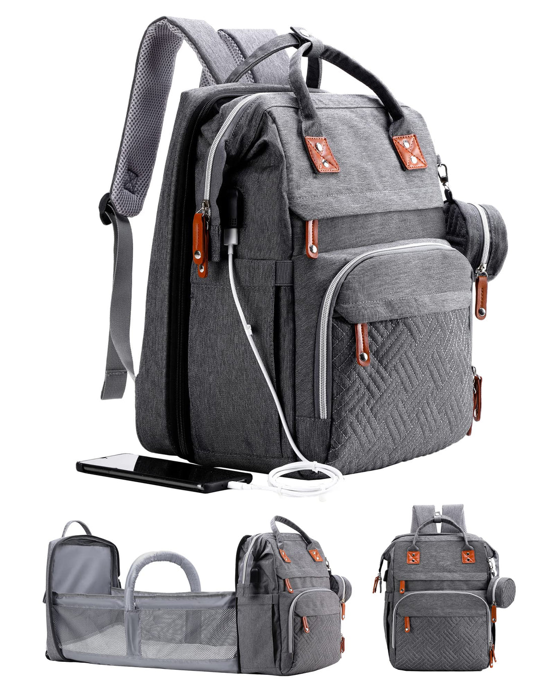 Large Diaper Bag Backpack with Changing Station